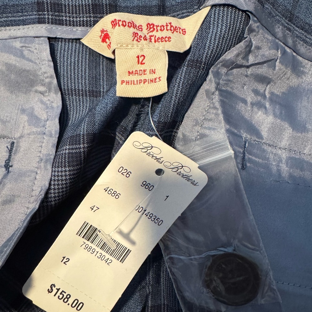Brooks Brothers Blue Plaid Cropped Pants - Picture 2 of 5